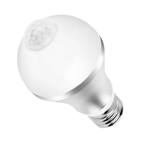 E27 Motion Sensor Light Bulb 9W 5W 6500K Dusk To Dawn (Color: White)