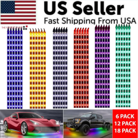 Lot Waterproof 12'' 15 DC 12V Motor LED Strip Underbody Light For Car Motorcycle (Option: Yellow-6Pack)