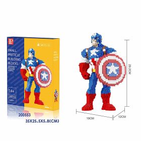 Disney Series Building Blocks Hero Cartoon Character Spider-Man Assembled Decompression Model Ornaments Stitch Assembly Toys (Color: 200553, size: With box)
