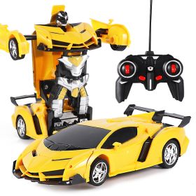 Remote Control Car; Transform Robot RC Car with One-Button Transforming 360 Degree Rotation Drifting; 1:18 Scale Police Car Ideal Xmas and Birthday Gi (COLOUR: 1023 Orange, size: 40mhz remote control)