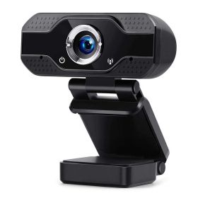 Cross border HD Webcam Online Video Live Online Course USB Drive free Computer Camera 1080P (COLOUR: Black (surface shell with dot))