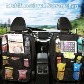 "Premium Car Organizer 2025 – Soft Textured, 6+ Compartments for Travel Essentials – Fits SUVs/Sedans" (Items: car rear  storage*2)