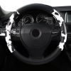 Microfiber Leather 15" Universal Fit Car Steering Wheel Cover, Elastic Nonslip Breathable and Odorless