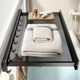 Compact Design Space-Saving Invisible Folding Balcony Net Cloth Drying Rack(White) (size: long)