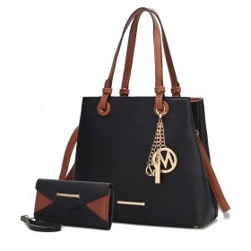 MKF Collection Kearny Women Tote Bag with Wallet by Mia k (Material: Polycarbonate, Color: Black)