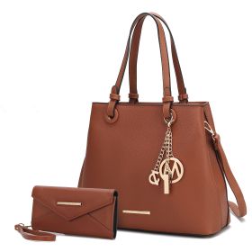 MKF Collection Kearny Women Tote Bag with Wallet by Mia k (Material: Polycarbonate, Color: Cognac)
