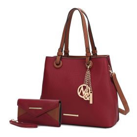 MKF Collection Kearny Women Tote Bag with Wallet by Mia k (Material: Polycarbonate, Color: Red)