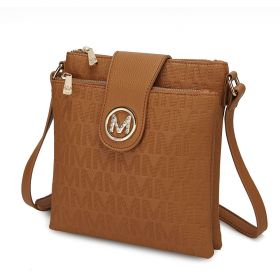 MKF Collection Marietta M Signature Womens Handbag Crossbody Bag by Mia K (Material: Polycarbonate, Color: Tan)