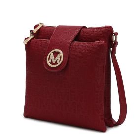 MKF Collection Marietta M Signature Womens Handbag Crossbody Bag by Mia K (Material: Polycarbonate, Color: Red)