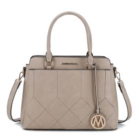 MKF Collection Elodie Triple Compartment Women's Tote Bag by Mia k (Material: Polycarbonate, Color: Taupe)