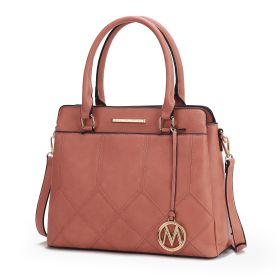 MKF Collection Elodie Triple Compartment Women's Tote Bag by Mia k (Material: Polycarbonate, Color: Blush)