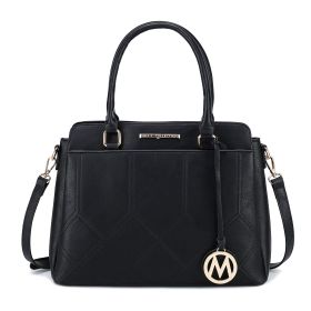 MKF Collection Elodie Triple Compartment Women's Tote Bag by Mia k (Material: Polycarbonate, Color: Black)