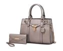 MKF Collection Christine Vegan Leather Women Satchel Bag with wallet by Mia K