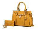 MKF Collection Christine Vegan Leather Women Satchel Bag with wallet by Mia K