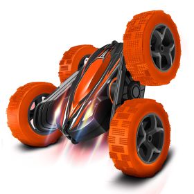 Rc Stunt Cars: Double Sided 360°Flip Rotating 4WD Race Car Toy For Outdoor & Indoor Birthday Gift (Color: Orange)