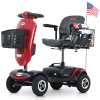 Outdoor compact mobility scooter with windshield ,300W Motor, Travel - Long Range Power Extended Battery with Cup holders , Storage Bag