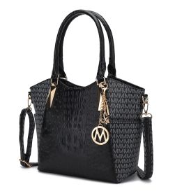 MKF Collection Kristal M Signature Tote Bag by Mia k (Material: Vegan Leather, Color: Black)