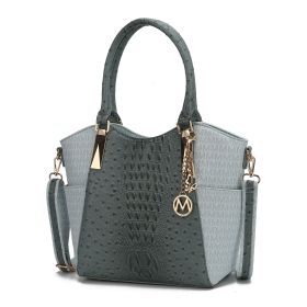 MKF Collection Kristal M Signature Tote Bag by Mia k (Material: Vegan Leather, Color: Light Blue)
