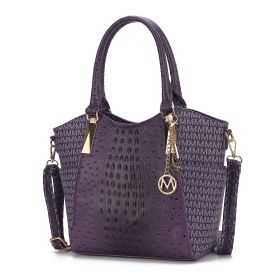 MKF Collection Kristal M Signature Tote Bag by Mia k (Material: Vegan Leather, Color: Purple)