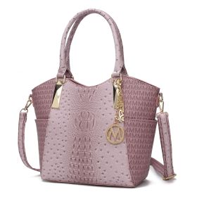 MKF Collection Kristal M Signature Tote Bag by Mia k (Material: Vegan Leather, Color: Lavender)
