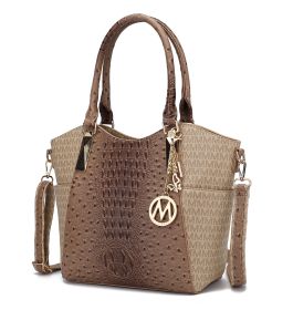 MKF Collection Kristal M Signature Tote Bag by Mia k (Material: Vegan Leather, Color: Beige)