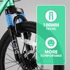 S20101 20 Inch Kids' Bike, Boys Girls Mountain Bike Ages 8-12, 7 Speed Teenager Children Kids' Bicycles, Front Suspension Disc Brake Rear V-Brake
