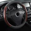 Microfiber Leather 15" Universal Fit Car Steering Wheel Cover, Elastic Nonslip Breathable and Odorless