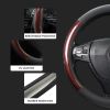 Microfiber Leather 15" Universal Fit Car Steering Wheel Cover, Elastic Nonslip Breathable and Odorless