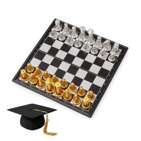 Folding Magnetic Chess Set for Family Travel (Type: Board Games, Color: As pic show)