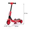 2in1 Kids Ride On Three-Wheel Electric Scooter,Tail Color Lights W/Spray,Wider Pedal,PU Wheels For Effective Floor Protection