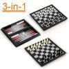 3 In 1 Game Magnetic Travel Chess Game, Foldable Portable Chess Board Game for Kids, Entertaining Road Trip Toys, Travel Games