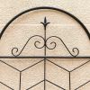 2 Pack Metal Garden Trellis 86.7" x 19.7" Rustproof Trellis for Climbing Plants Outdoor Flower Support Black