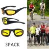 3Pair Motorcycle Riding Glasses Wind Resistant Bike Goggles UV Protection Resistant Padded Comfortable Outdoor Sport Goggles