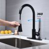 Single Handle High Arc Brushed Nickel Pull out Kitchen Faucet,Single Level Stainless Steel Kitchen Sink Faucets with Pull down Sprayer