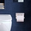Self Adhesive Toilet Paper Holder with Phone Shelf Stainless Steel Wall Mounted Toilet Paper Roll Holder - Rustproof and Bathroom Washroom Tissue Roll
