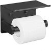 Self Adhesive Toilet Paper Holder with Phone Shelf Stainless Steel Wall Mounted Toilet Paper Roll Holder - Rustproof and Bathroom Washroom Tissue Roll