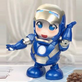 Electronic Robot Toy Smart Walking Dancing Robot; Singing Music Robot With Musical And Colorful Lights (Style: Female Steel)