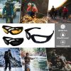 3Pair Motorcycle Riding Glasses Wind Resistant Bike Goggles UV Protection Resistant Padded Comfortable Outdoor Sport Goggles