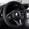 Microfiber Leather 15" Universal Fit Car Steering Wheel Cover, Elastic Nonslip Breathable and Odorless