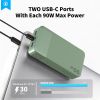 Nobis 20000mAh Portable Charger, 90W PD 3.0 QC Fast Charging Type-C Power Bank Lightweight Slim Travel External Battery Pack With LED Digital Display