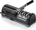 Electric Knife Sharpener for Kitchen, 3-Stage Knife Sharpener Electric with 100% Diamond Abrasives, 20° Precision Angle Guide
