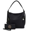 MKF Collection Ophelia Vegan Leather Women Hobo Bag with Wallet by Mia K